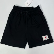 24/25 Red Flying Man Logo Black Cotton shorts(001、红飞人标、全棉)