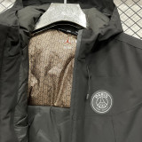 24/25 PSG Black Thickened Assault  Hooded Windbreaker (A805加厚冲锋衣）