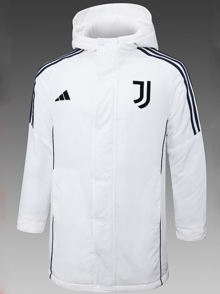 24/25 JUV White Hooded Cotton Coat 连帽棉衣