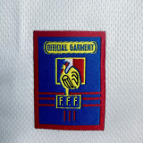 1998 France Away Long Sleeve Retro Soccer Jersey (长袖)(右胸带小字)