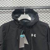 24/25 UA Black Single Layer Hooded Windbreaker#F707