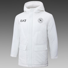 24/25  Napoli White Hooded Cotton Coat