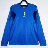 2006 Italy Home Long Sleeve Retro Soccer Jersey