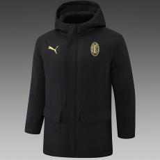 24/25 ACM  Black Hooded Cotton Coat G253金色队标