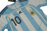 2006 Argentina Home Long Sleeve Retro Soccer Jersey