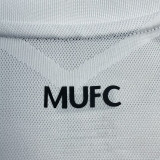 2010/2011 Man Utd Away  Long Sleeve Retro Soccer Jersey (欧冠版\胸前字)