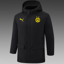 24/25 Dortmund Black Hooded Cotton Coat G250