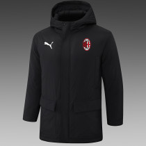 24/25 ACM Black Hooded Cotton Coat G254红色队标