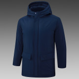 24/25 G263 Royal Blue Hooded Cotton Coat 宝蓝