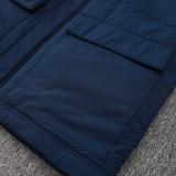 24/25 G263 Royal Blue Hooded Cotton Coat 宝蓝