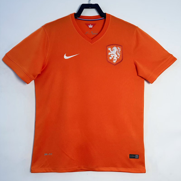 2014 Netherlands Home Retro Soccer Jersey(No Number、无带号）
