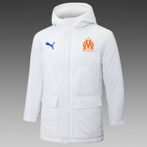 24/25 Marseille White Hooded Cotton Coat G246橙色队标