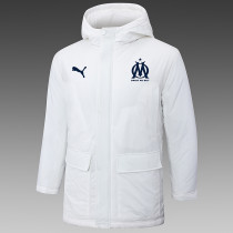 24/25 Marseille White Hooded Cotton Coat G247黑色队标