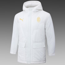 24/25 ACM White Hooded Cotton Coat G255金色队标