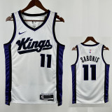 23/24 KINGS SABONIS #11 Whit Home Top Quality Hot Pressing  NBA Jersey