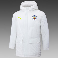 24/25 Man City White Hooded Cotton Coat G240绿色彪马标