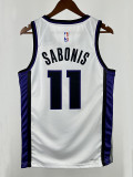 23/24 KINGS SABONIS #11 Whit Home Top Quality Hot Pressing  NBA Jersey