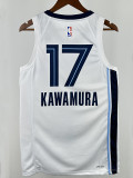 22/23 Grizzlies KAWAMURA #17 White  Top Quality Hot Pressing NBA Jersey