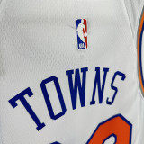 KNICKS TOWNS #32 White Top Quality Hot Pressing NBA Jersey