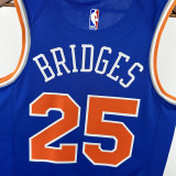 KNICKS BRIDGES #25Blue Top Quality Hot Pressing NBA Jersey