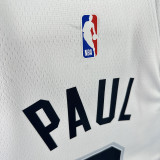 Sa Spurs PAUL #3 White Top Quality Hot Pressing NBA Jersey