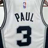 Sa Spurs PAUL #3 White Top Quality Hot Pressing NBA Jersey