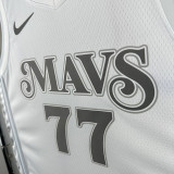 24/25 Dallas Mavericks DONCIC # 77 White City Edition  Top Quality Hot Pressing Retro NBA Jersey