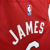 24/25 HEAT JAMES # 6 Red Top Quality Hot Pressing Retro NBA Jersey