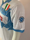 1990/1991 Napoli  Away White Retro Soccer Jersey