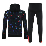 25 /26 Portugal Black Figure Hooded  Tracksuit