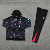 25 /26 Portugal Black Figure Hooded  Tracksuit