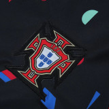 25 /26 Portugal Black Figure Hooded  Tracksuit