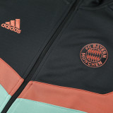 25/26  Bayern Black Green Jacket Tracksuit 03