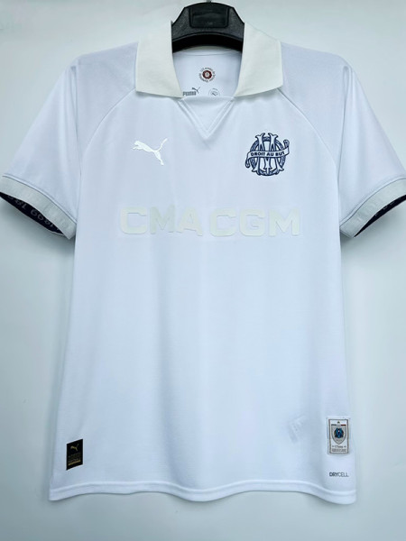 24/25 Marseille 125th Anniversary Edition White  Fans Soccer Jersey