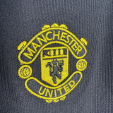 1998/1999 Man Utd  Black Retro  Long Sleeve Soccer Jersey(袖红边）