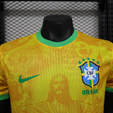 25/26 Brazil Christ statue Yellow  Player Version Soccer Jersey