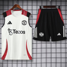 25/26 Man Utd  White Tank top and shorts suit