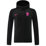 25/26 CHE Black Pink Hooded  Tracksuit #01