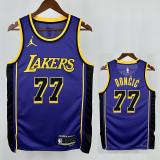 22/23 LAKERS DONCIC'#77 Blue Top Quality Hot Pressing NBA Jersey
