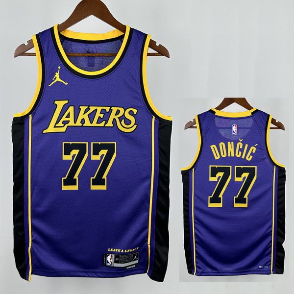 24/25 LAKERS DONCIC'#77 Blue Top Quality Hot Pressing NBA Jersey