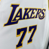 22/23 LAKERS DONCIC'#77 White Top Quality Hot Pressing NBA Jersey