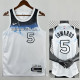 24/25 TIMBERWOLVES EDWARDS #5 White City Edition Top Quality Hot Pressing NBA Jersey