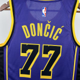 24/25 LAKERS DONCIC'#77 Blue Top Quality Hot Pressing NBA Jersey