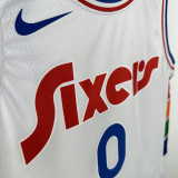 24/25 76ERS MAXEY  # 0 City Edition Top Quality Hot Pressing Retro NBA Jersey