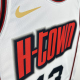 24/25 ROCKETS HARDEN #13White City Edition Home Top Quality Hot Pressing NBA Jersey