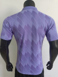 2025 RMA Purple Checkered pattern  Player Version  Polo Shirt