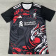 25/26 LIV White Eagle's head  Black Fans Training Shirtsa白色鹰