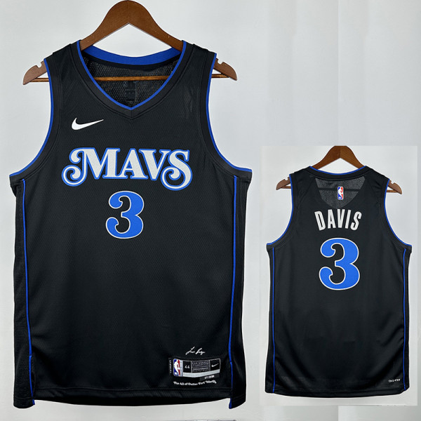 23/24 Dallas Mavericks DAVIS #3 Black City Edition Top Quality Hot Pressing NBA Jersey