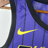 20/21 LAKERS DONCIC'#77 Striped Purple Top Quality Hot Pressing NBA Jersey