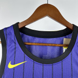 20/21 LAKERS DONCIC'#77 Striped Purple Top Quality Hot Pressing NBA Jersey